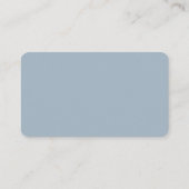 Étiquette de table minimaliste Navy élégante (Dos)
