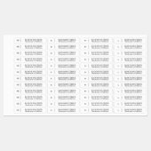 Étiquette de taille de vêtement noir et blanc mini (Feuille)