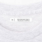 Étiquette de taille de vêtement noir et blanc mini (Apposé)