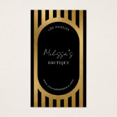 Étiquette de taille de vêtements de mode noir et o (Devant)