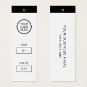 Étiquette de taille et de prix de vêtement | Moder (Devant & derrière)