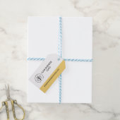 Étiquette de taille et de prix jaune doux moderne  (With Twine)