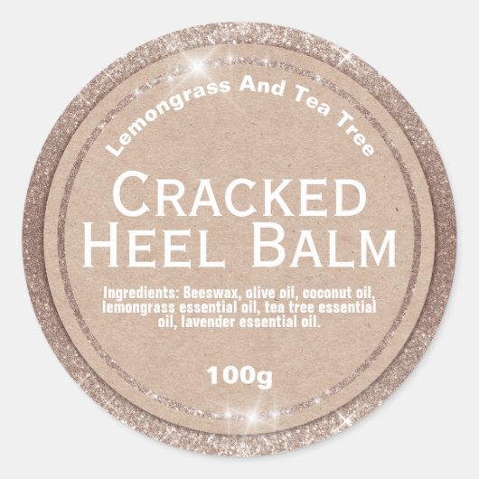 Étiquette de talon craqué personnalisable (Devant)