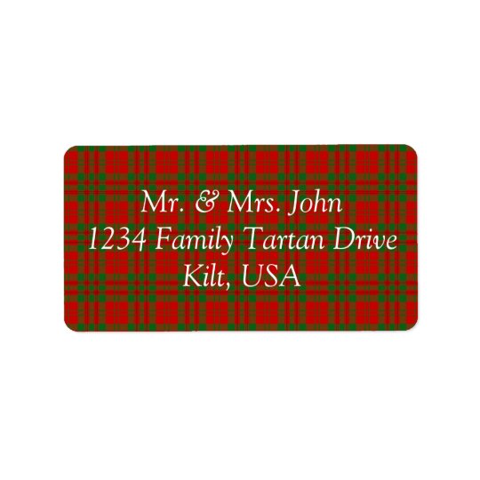 Étiquette de tartan de Livingston