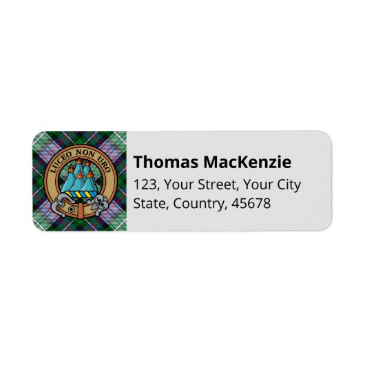 Étiquette de tartan de robe du clan MacKenzie (Devant)