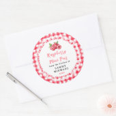 Étiquette de tartelette aux framboises maison (Enveloppe)