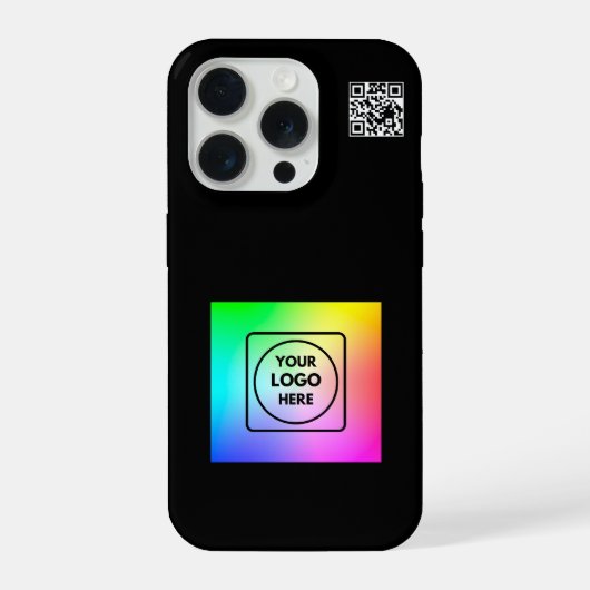 Étiquette de téléphone moderne avec code QR simple (Verso)