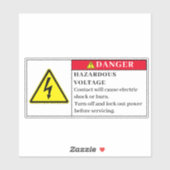 Étiquette de tension dangereuse Danger Er23 (Feuille)