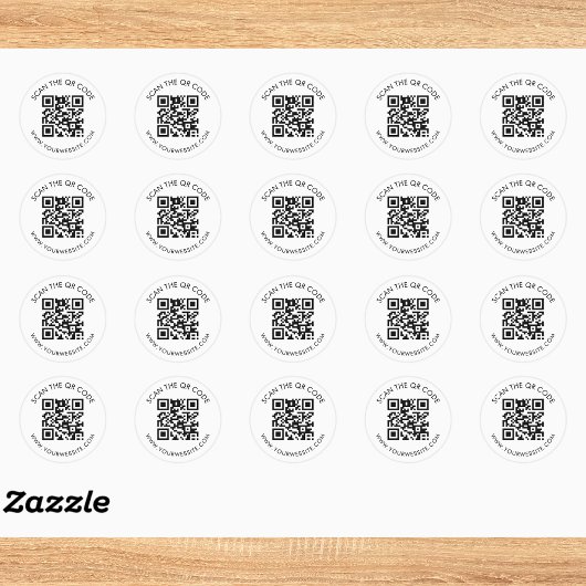 Étiquette de texte personnalisée de code QR modern