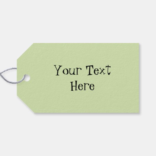 Étiquette de texte vert pastèque (Dos (Horizontal))