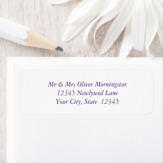 Étiquette de texte violet (En situation)