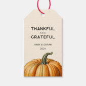 Étiquette de Thanksgiving de citrouille reconnaiss (Devant)