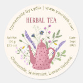 Étiquette de thé à base de plantes à thé (Devant)