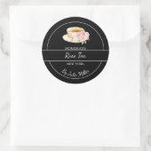 Étiquette de thé de rose fait maison simple (Sac)