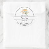 Étiquette de thé de sauge maison simple (Sac)