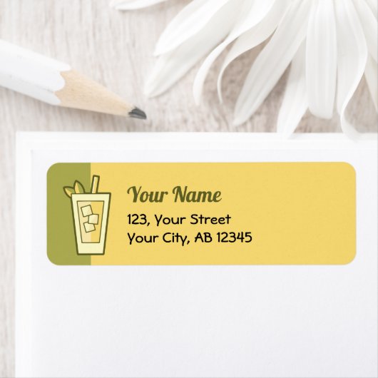 Étiquette de thé glacé (En situation)