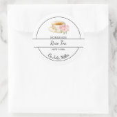 Étiquette de thé Rose maison simple (Sac)