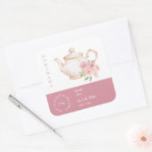 Étiquette de thé Rose Théière (Enveloppe)