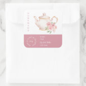 Étiquette de thé Rose Théière (Sac)
