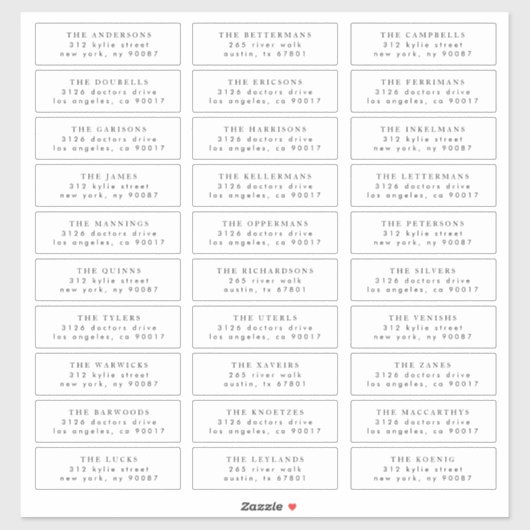 étiquette de timbre d'adresse du mariage individue (Feuille)