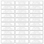 étiquette de timbre d'adresse du mariage individue (Devant)