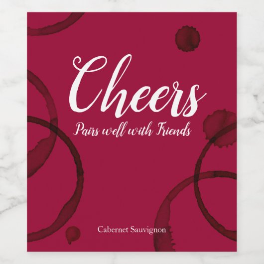 Étiquette de tôle à vin (Étiquettes simples)