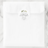 Étiquette de tomate Chutney avec aquarelle feuille (Sac)