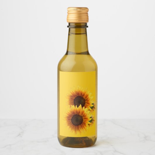 Étiquette de tournesol de bouteille d'huile (Devant)