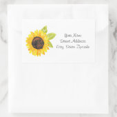 Étiquette de tournesol peint à la main (Sac)