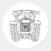Étiquette de tracteur de Mariage campagnard person (Devant)