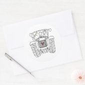 Étiquette de tracteur de Mariage campagnard person (Enveloppe)