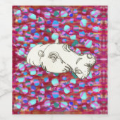 Étiquette de trait hippo mignon (Étiquettes simples)