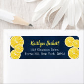 Étiquette de tranches de citron à l'aquarelle (En situation)