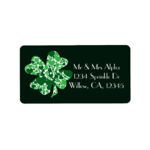 Étiquette de trèfle de shamrock du jour de St