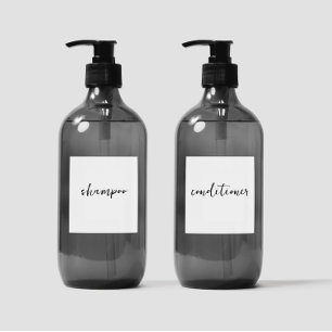 Étiquette de trousse de soins capillaires et corpo