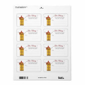 Étiquette de vacances de Bee Merry Beekeeper avec (Feuille entière)