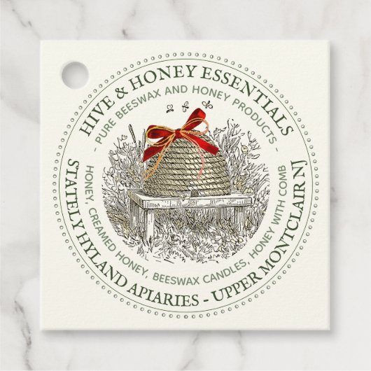 Étiquette de vacances pour paniers cadeaux et Sacs (Devant)