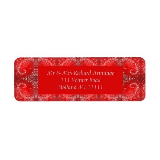 Étiquette de vacances Red (Devant)