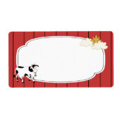 Étiquette de vache noir et blanc (Devant)