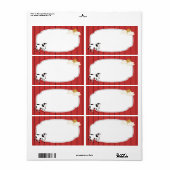 Étiquette de vache noir et blanc (Feuille entière)