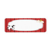 Étiquette de vache noir et blanc (Devant)