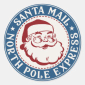 Étiquette de validation de Père Noël mignon approu (Devant)