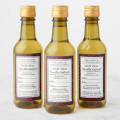 Étiquette de vanille classique rouge tartan pour l (Bouteilles)