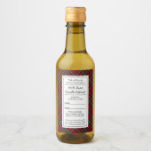 Étiquette de vanille classique rouge tartan pour l (Devant)