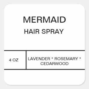 Étiquette de vaporisateur de cheveux Mermaid