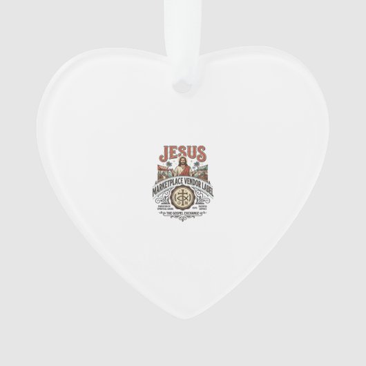 Étiquette de vendeur du marché de Jésus Marché de (devant)
