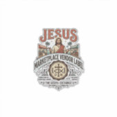 Étiquette de vendeur du marché de Jésus Marché de  (Devant)