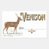 Étiquette de Venison pour Congélateur domestique (Devant)
