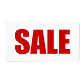 ÉTIQUETTE DE VENTE (Devant)