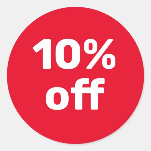 ÉTIQUETTE DE VENTE PERSONNALISÉE 10% DE RÉDUCTION (Devant)
